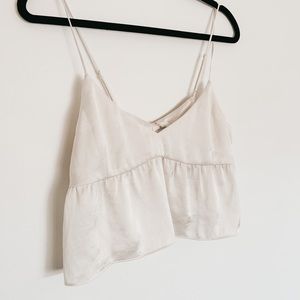 ARITZIA Lover satin peplum top